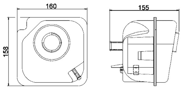 Expansion Tank, coolant - CRT28000S MAHLE - 359001600040, 376702534, 5142230000