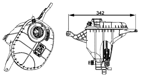 Ausgleichsbehälter, Kühlmittel - CRT29001S MAHLE - 17137578439, 3142230009, 376704-004