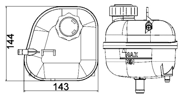 Ausgleichsbehälter, Kühlmittel - CRT85001S MAHLE - 17137529273, 3142230010, 376737184