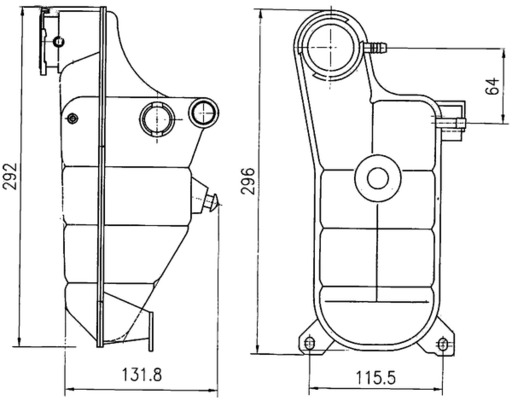 Ausgleichsbehälter, Kühlmittel - CRT119000S MAHLE - 0140500016, 02.40.068, 123012N