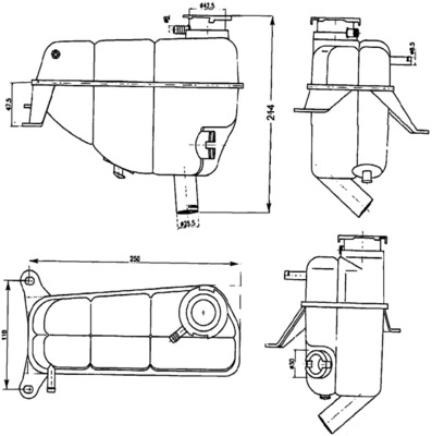 Ausgleichsbehälter, Kühlmittel - CRT121000S MAHLE - 0140500019, 123013N, 1245001349