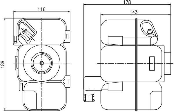 Ausgleichsbehälter, Kühlmittel - CRT206000S MAHLE - 30741973, 359001600050, 376789741