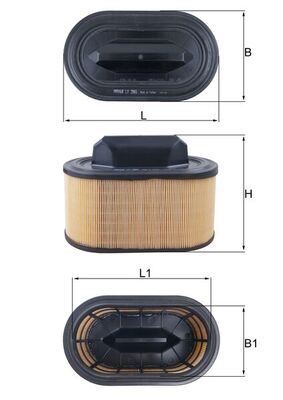 Luftfilter - LX2966 MAHLE - 670001545, PA3805