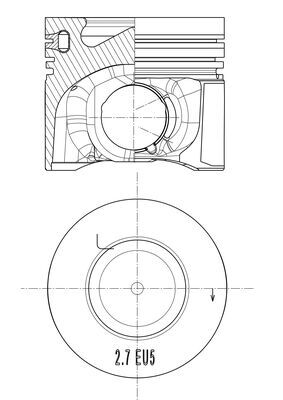 Piston - 033PI00101001 MAHLE