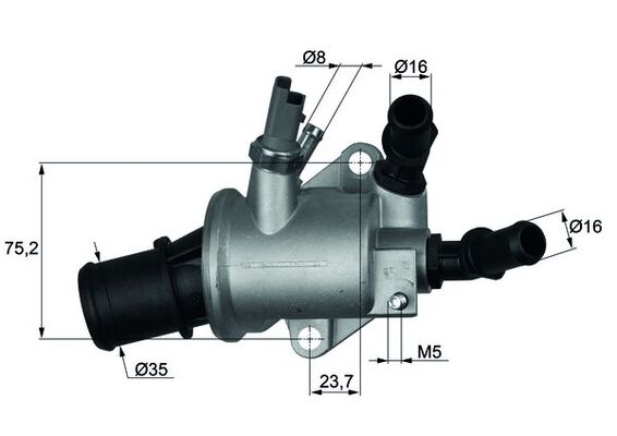 Thermostat, Kühlmittel - TI14388 MAHLE - 0000055187784, 1338039, 17690-79J50