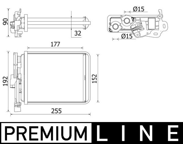 Heat Exchanger, interior heating - AH38000P MAHLE - 1620043380, 351009521