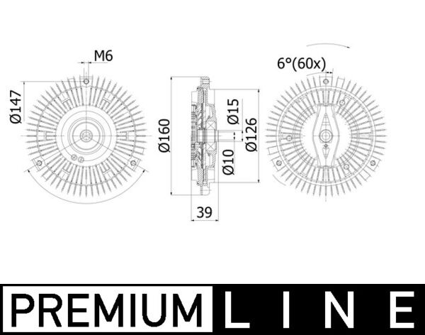 Kupplung, Kühlerlüfter - CFC66001P MAHLE - 001-60-00045, 0140200048, 02.19.101