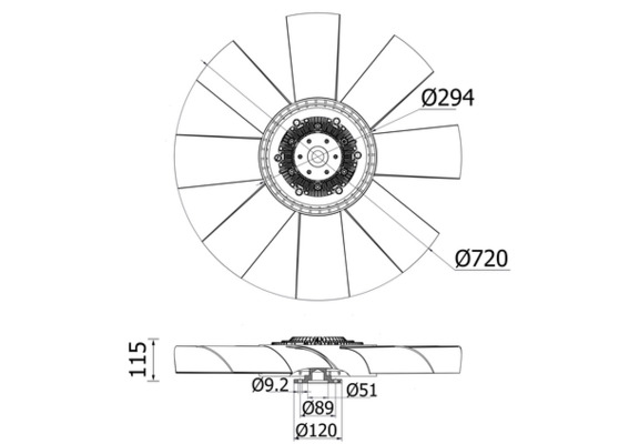 CFF412000S, Lüfter, Motorkühlung, Kühler, MAHLE, 16342340002, 376727094, 398003N, 49038, 5010269869, 71645, 79317, D5RV008TT, REF113, WG1720758, 16342340004, 398130N, D9RV001TT, 398130T