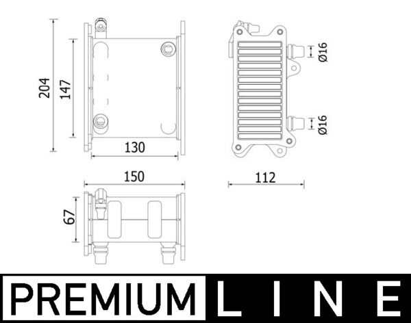 Ladeluftkühler - CI223000P MAHLE - 17517566391, 376747741, 7566391