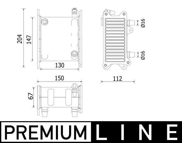 Ladeluftkühler - CI224000P MAHLE - 17517566392, 376747771, 7566392