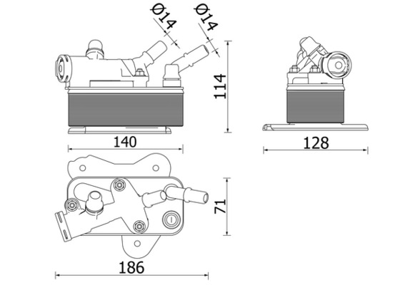 CLC225000P, Ölkühler, Automatikgetriebe, Kühler, MAHLE, 17217800408, 376901781, 7800408