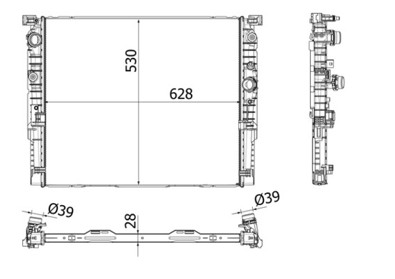 Radiator, engine cooling - CR2196000P MAHLE - 17118619619, 376760271, 17118743668