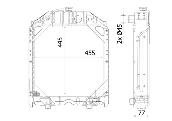 CR2280000S, Kühler, Motorkühlung, Kühler, MAHLE, 140000, 376913614, 4981428, 5096052, 5096597, 5104821, 5118305