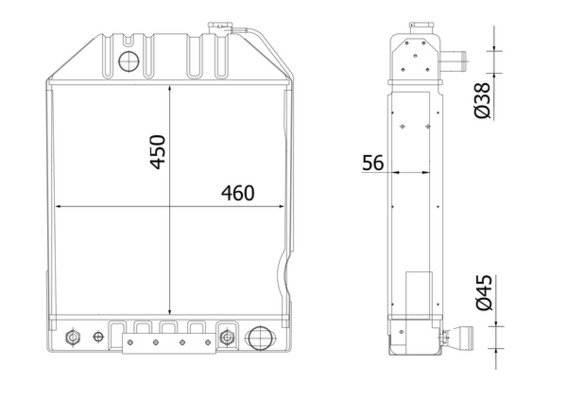 Radiator, engine cooling - CR2283000S MAHLE - 165600, 31R46018, 376913644
