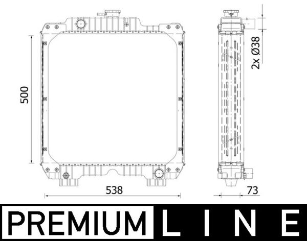 Radiator, engine cooling - CR2292000P MAHLE - 279700, 376914001, 440629N
