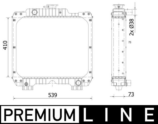 Radiator, engine cooling - CR2293000P MAHLE - 241000, 376914011, 440664N