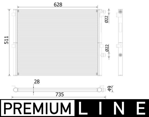 Radiator, engine cooling - CR2307000P MAHLE - 17112671573, 376996591, 17117933871
