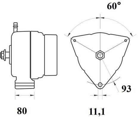 Generator - MG795 MAHLE - 0986047520, 51261017253, 0124655011