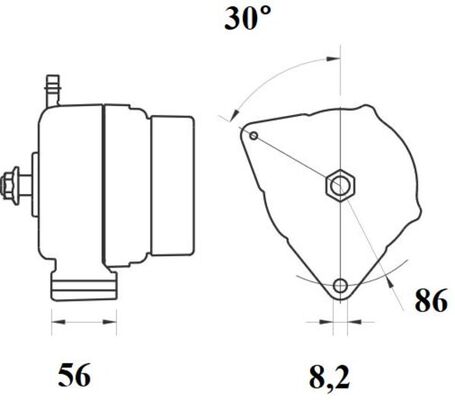 Alternator - MG359 MAHLE - 3654073M91, 73327999