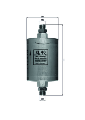 KL40, Kraftstofffilter, Kraftstofffilter, MAHLE, 3157800, 33238, 92811025303, AK11-PC, ALG2034, BE523, EP292, F57164, H127WK, SP2096, WK726, 92811025305, WK726/3