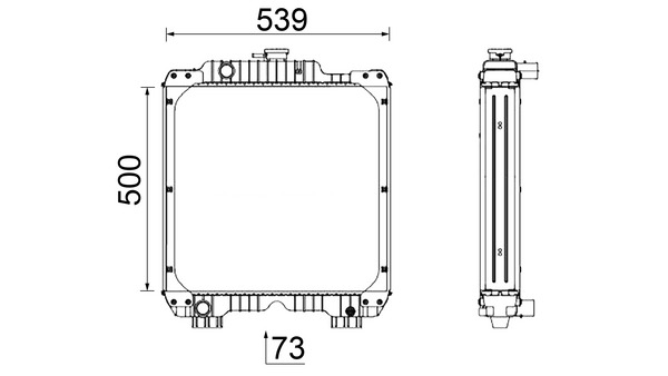 Radiator, engine cooling - CR2289000P MAHLE - 279600, 376913771, 440628N