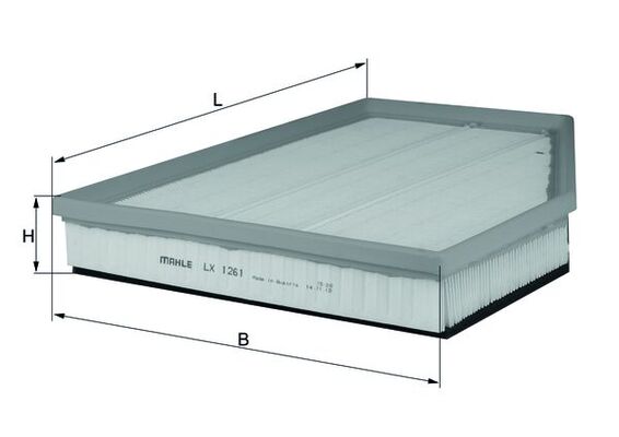 LX1261, Air Filter, Air filter, MAHLE, 103801, 120777, 13717793647, 1457433164, 154068173730, 3036700, 3123210017, 4125AP, A1326, A2308, ADB112253, AP032/7, BFA2147, C31143, CA10663, CAF100934P, E727L, EAF864, ELP9320, GFE4312, LVFA1406, MD8384, PA3352, PA7649, PC3102E, QFA0859, S3367A, SB2256, V200815, WA9610