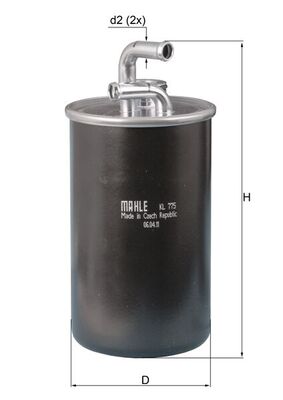 Kraftstofffilter - KL775 MAHLE - 05085581AC, 154705319520, 2403000