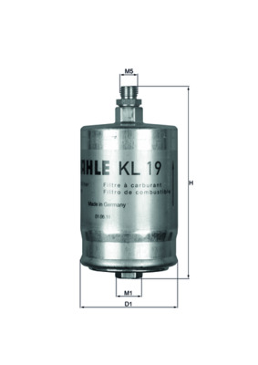 KL19, Fuel filter, Fuel filter, MAHLE, 0014770301, 033FP, 0450905004, 16.32.31/130A, 25067070, 30705233, 3150500, 33153, 4055036001, 5008882, 587206, 61005, 6698, 8671002346, AG6010, AK11-KJ, ALG2015/3, B85, EFG41, ELE3573, EP151, F54822, FB187, FDB102, FE4009, FF5357, FI28, FIG7012, FS21, FT5140