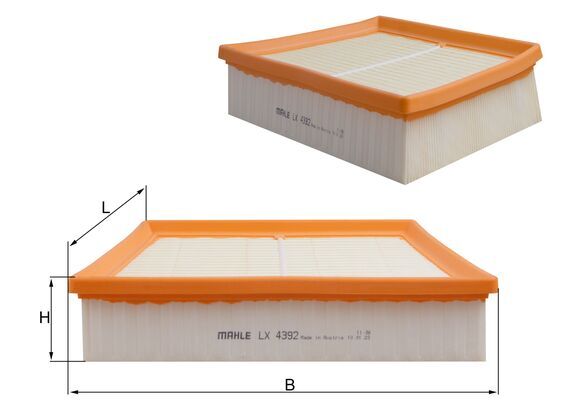 LX4392, Luftfilter, Luftfilter, MAHLE, 108329, 30A6300, 53123210004, A1810, ADJ132235, C28022, CA12122, EAF958, F026400423, GJ329601AA, LVFA1642, PA3799, T2H8107, LR071942