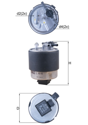 KL440/44, Kraftstofffilter, Kraftstofffilter, MAHLE, 16400JD52C, F026402126, V380101, WK9026, 16400JD52E