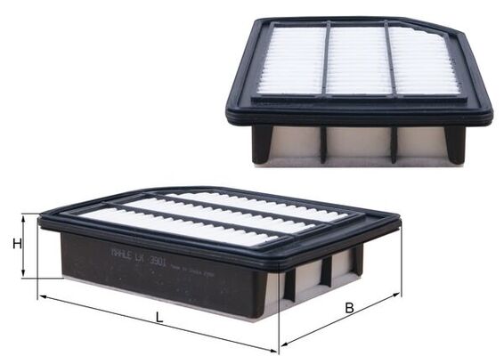 LX3901, Air Filter, Air filter, MAHLE, 1378062M00, A1721, A2550, CA11886, E1357L, FA837S, N1328051, PA3211, PA7824, SA9096