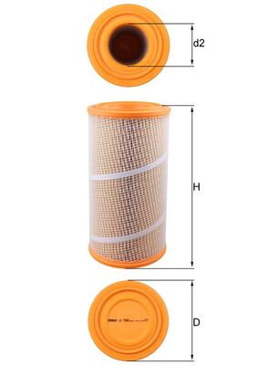 LX7080, Luftfilter, Luftfilter, MAHLE, 354308A1, 4013187, C18902, SA17230