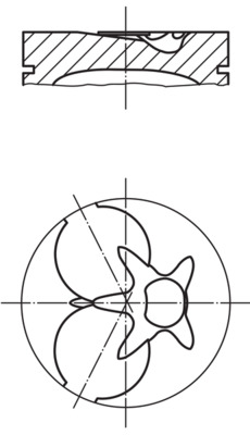 0029300, Piston, Complete piston with rings and pin, MAHLE, 6010300717, 6010302017, 6010302217, 6010371901, A6010300717, A6010302017, A6010302217, A6010371901, 08753B600108700, 94330600, A350432, 8770467, PI6517000, 8774360002