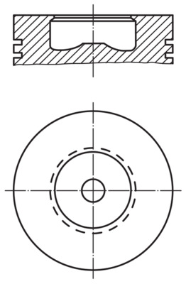 Piston - 0083100 MAHLE - 1759595, 1908811, 90461600