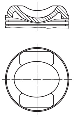 Piston - 5043700 MAHLE - 99310309605, 99310349609, 99310391512