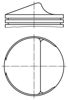 Piston - 0015901 MAHLE - 1860302117, 1860303117, A1860302117