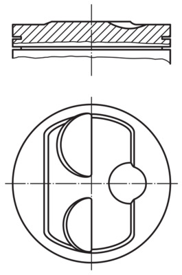 Piston - 5037800 MAHLE - 92810308800, 93246600, 92810308810