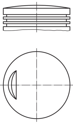 0075202, Kolben, Kolben komplett mit Ringen und Bolzen, MAHLE, 4127165, 93395630, 4166373, 5880170, 5880700, 70016763, 70016783, 901936, 901983