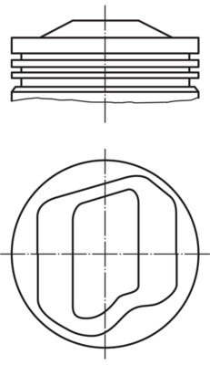 Piston - 0827501 MAHLE - 11251714960, 90053620, 11251717106AE