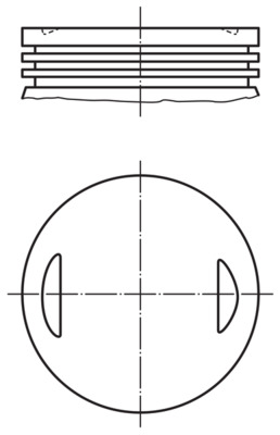 0133500, Piston, Complete piston with rings and pin, MAHLE, 1626341, V85SF6102AA, V85SF6110AA, 87-529000-00, 93110600