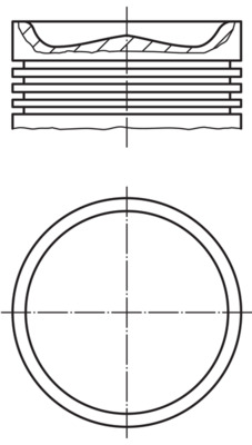 0053500, Piston, Complete piston with rings and pin, MAHLE, 4600301117, 46008, A4600301517, A4600301117, A46008, 40726600