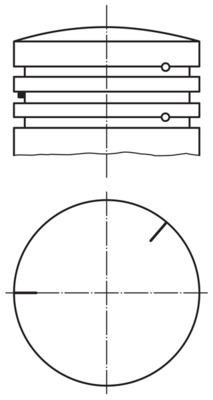 Piston - 0341106 MAHLE - 88614105234, 90309660
