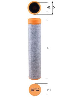 Sekundärluftfilter - LXS7060 MAHLE - SA17292