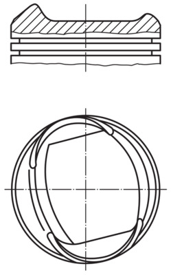 Piston - 0133801 MAHLE - 81SM6110U1D, 93363613, 81SM6110U2D