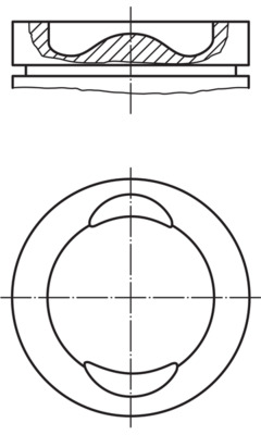 0299800, Piston, Complete piston with rings and pin, MAHLE, 030107065AJ, 030107065R, 030107103BK, 30107065AJ, 92228600