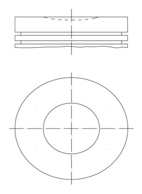 Kolben - 0401603 MAHLE