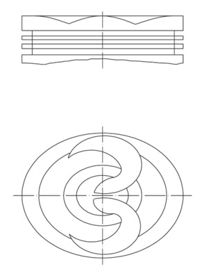 0492701, Piston, Complete piston with rings and pin, MAHLE, 062683, 92537610, 062712, 062822, 062824, 062833, 159889, 159892, 167317, 43132R