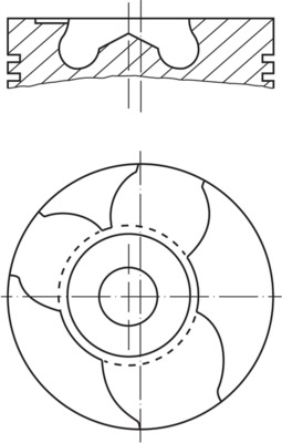 Piston - 1511200 MAHLE - 062107065B, 940701600134, 40307600