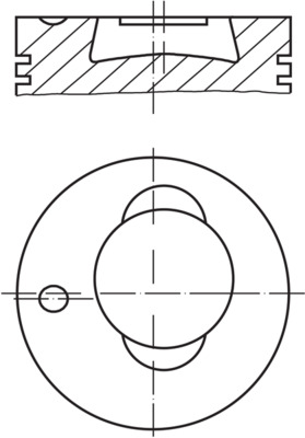 Piston - 0038300 MAHLE - 4440300917, 4440370001, 4440370301