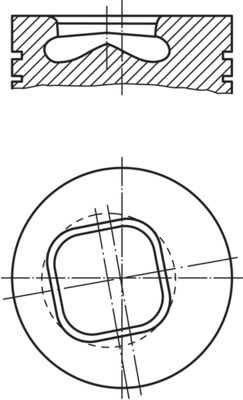 Piston - 6078200 MAHLE - 1310168020, 40055600, 131016802002